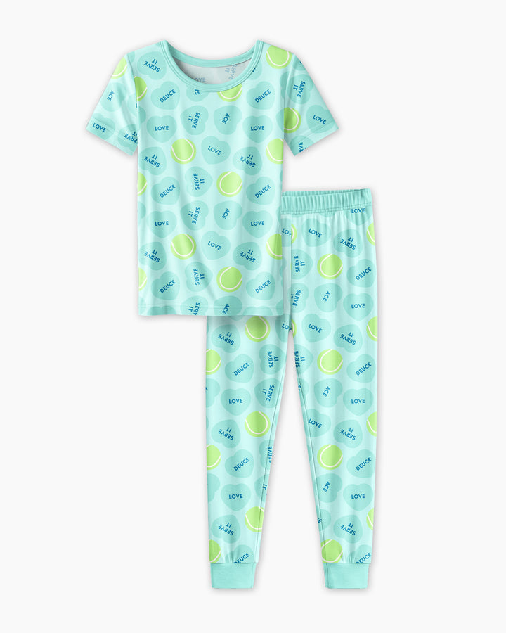 Conjunto de pijama de dos piezas de manga corta de bambú