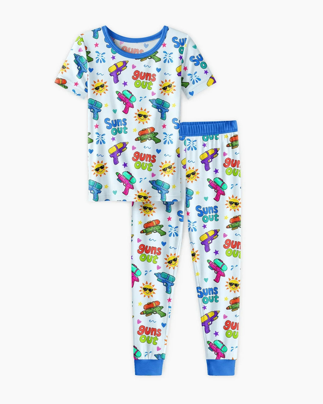Sun Out Guns Out Bamboo Two Piece Short Sleeve Pajama Set