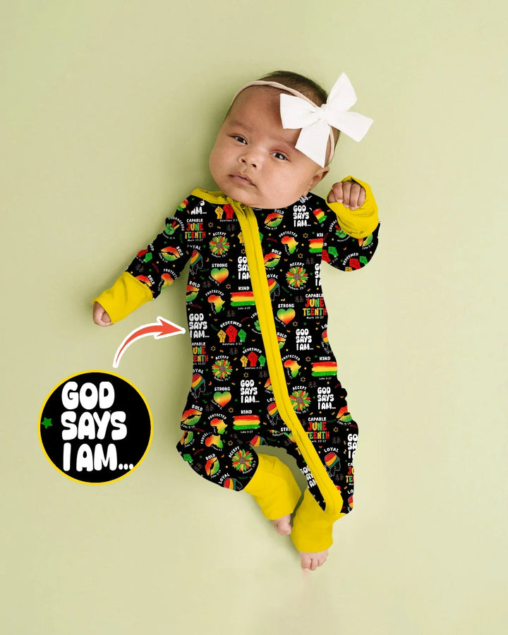 God Says I Am Juneteenth Blessings Bamboo Convertible Zippy