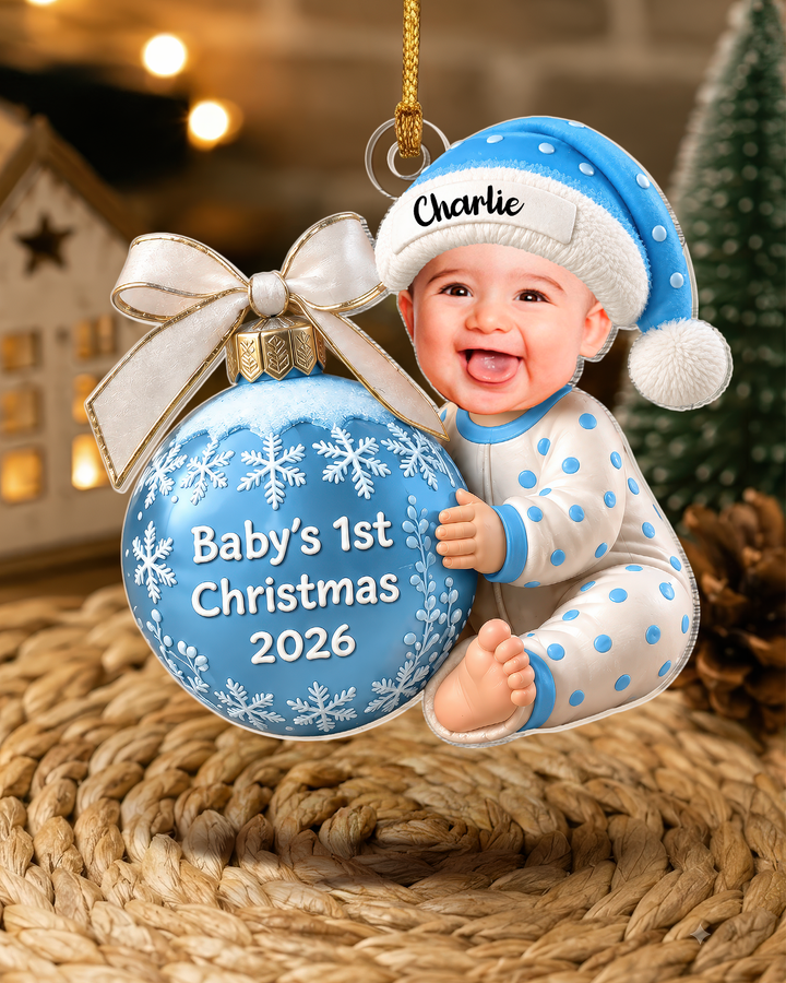 Little Snowflake Personalized 1-Side Photo Acrylic Ornament
