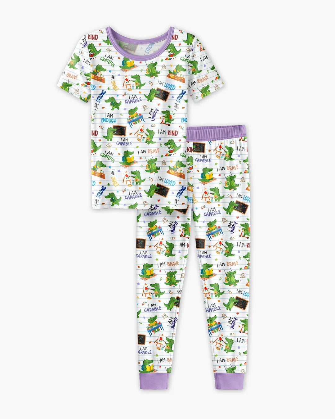 Brave Gator Days Bamboo Two Piece Short Sleeve Pajama Set