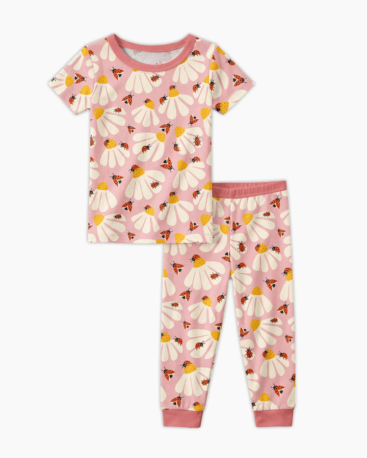 Pijama de dos piezas de bambú de manga corta Lucky Little Bug