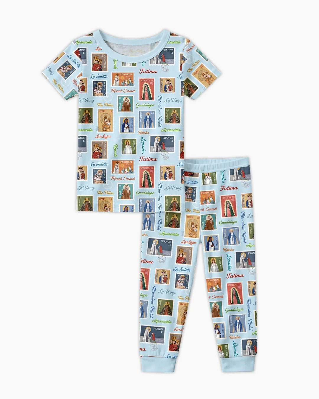 Our Lady, Around the World Bamboo Two Piece Short Sleeve Pajama Set
