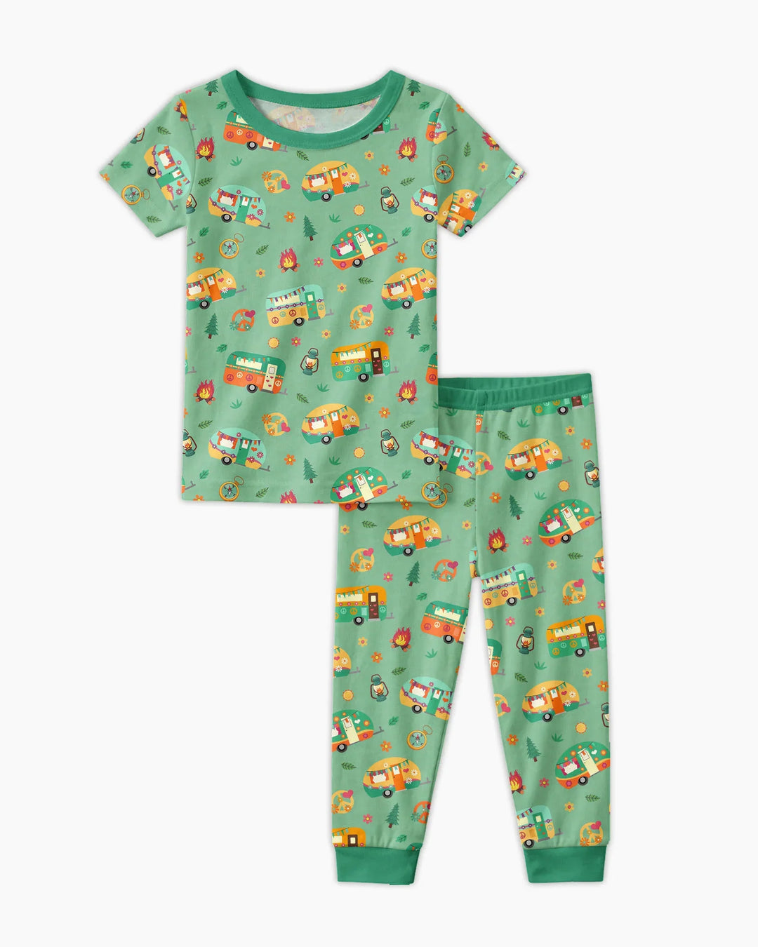 Zweiteiliges, kurzärmliges Pyjama-Set mit Marienkäfern
