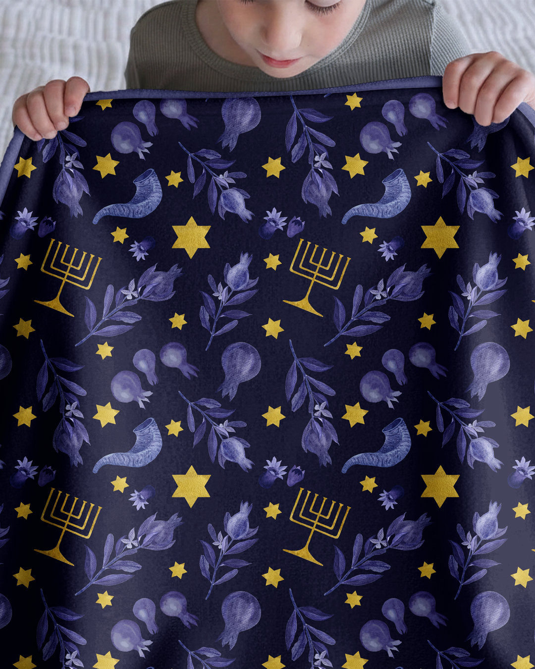 Rosh Hashanah Night Family Matching Bamboo Blanket