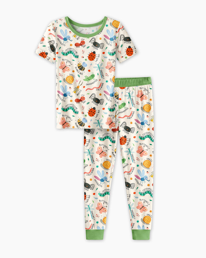 Zweiteiliges, kurzärmliges Pyjama-Set mit Marienkäfern
