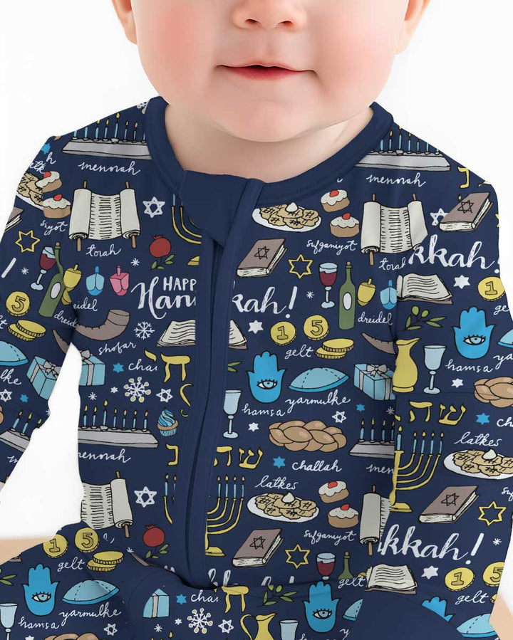 Happy Hanukkah 2026 Bamboo Convertible Zippy