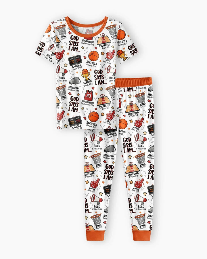 Zweiteiliges, kurzärmliges Pyjama-Set mit Marienkäfern
