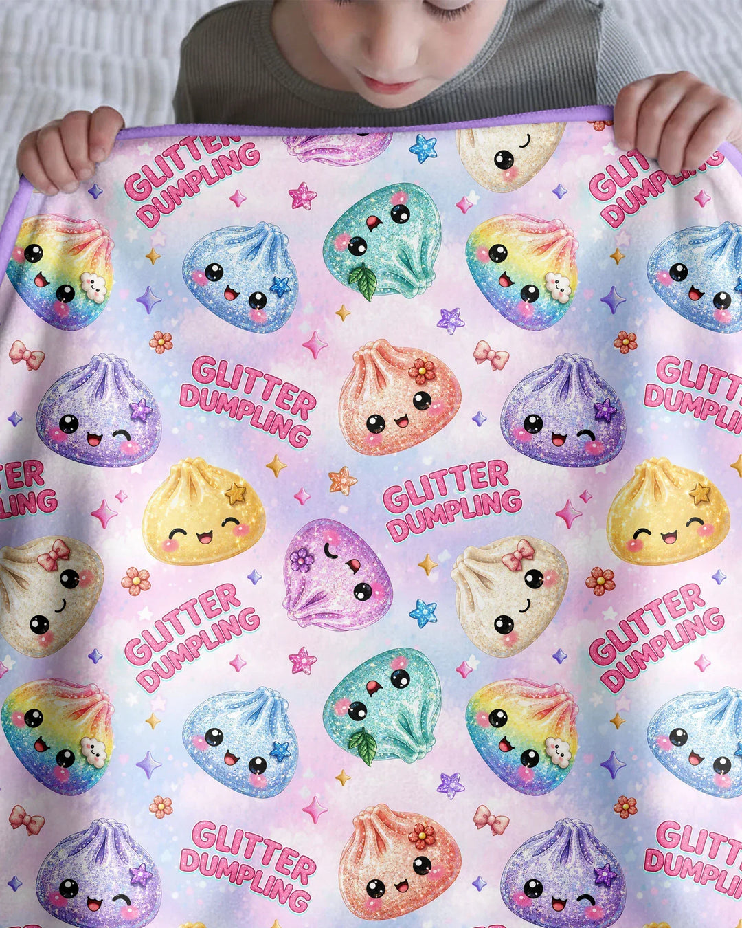 Glitter Dumpling Bamboo Blanket