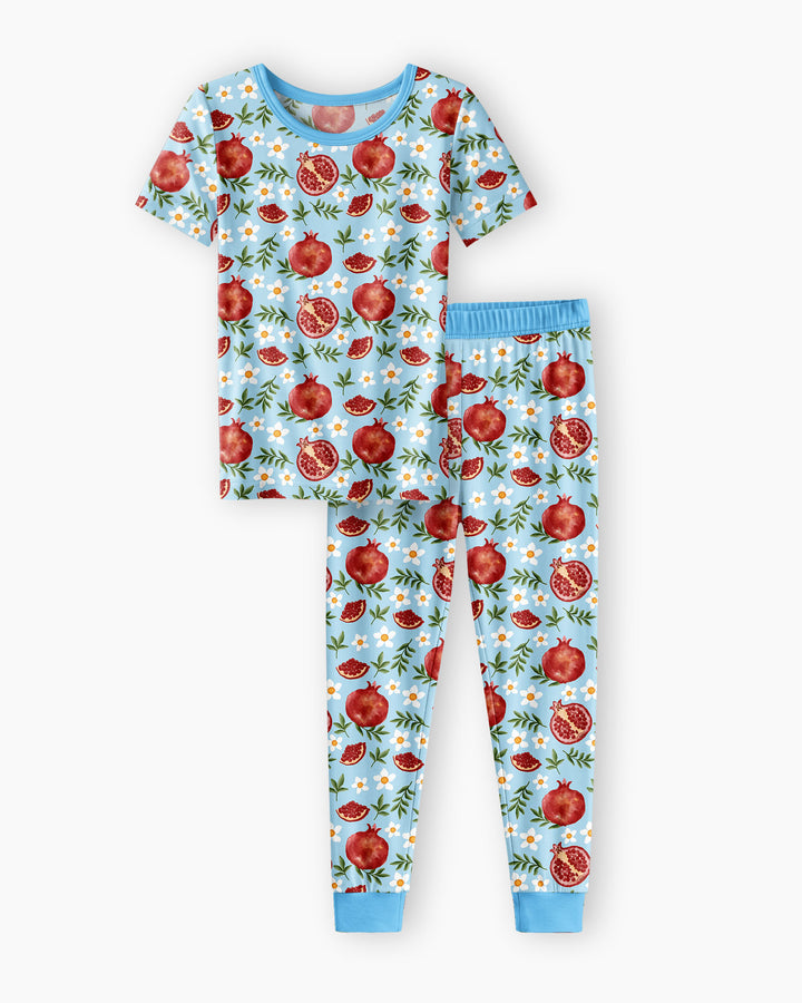 Pomegranate Garden Joy Family Matching Bamboo Two Piece Short Sleeve Pajama Set