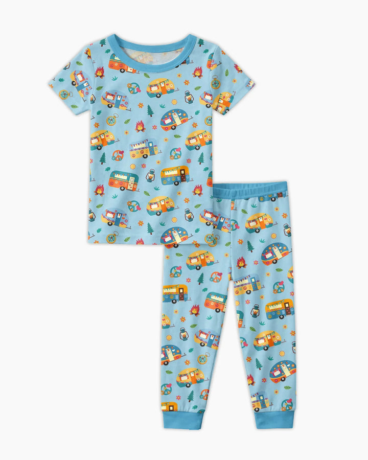Zweiteiliges, kurzärmliges Pyjama-Set mit Marienkäfern