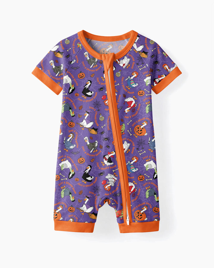 Just A Spooky Goose Family Matching Bamboo Shorty Zippy