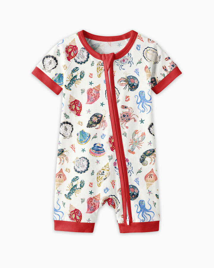 Preppy Coastal Bamboo Shorty Zippy