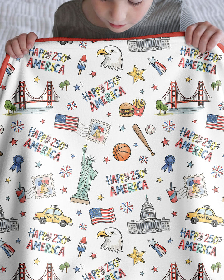 America 250 Celebration Bamboo Blanket