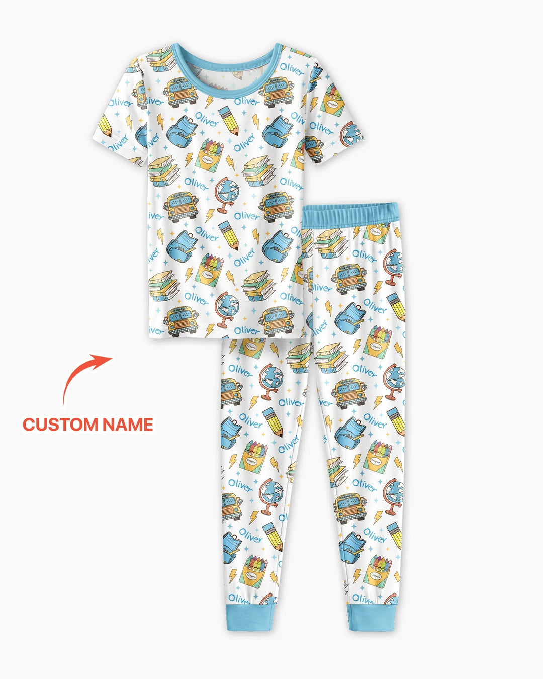 Zweiteiliges, kurzärmliges Pyjama-Set mit Marienkäfern