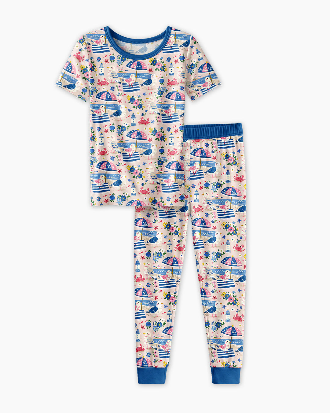 A Day At The Shore Bamboo Two Piece Short Sleeve Pajama Set