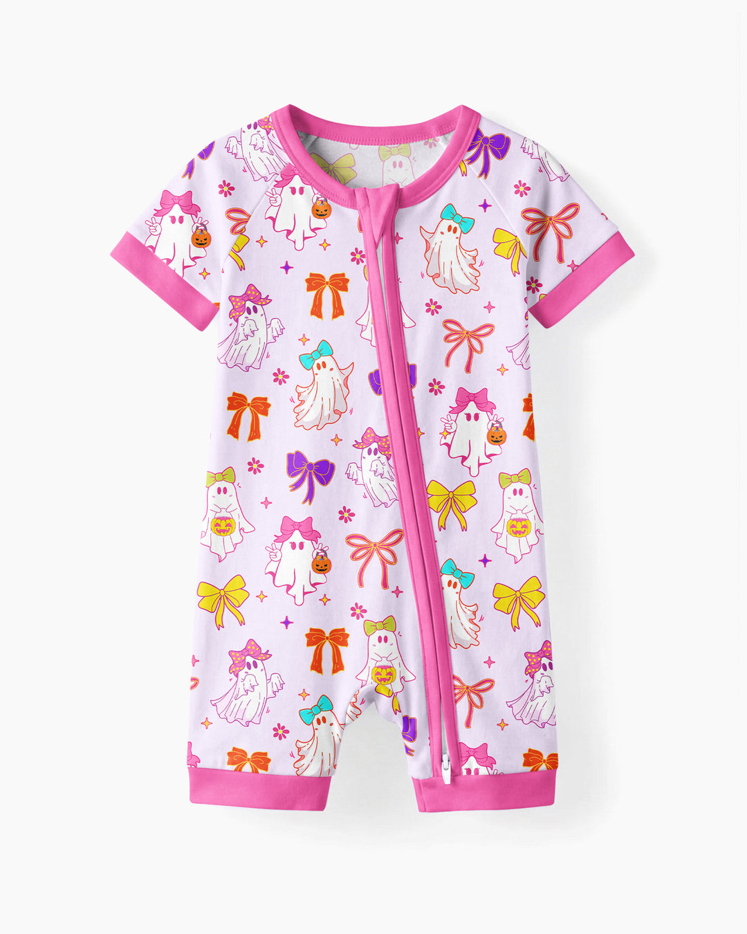 Coquette Ghost & Bow Bamboo Shorty Zippy