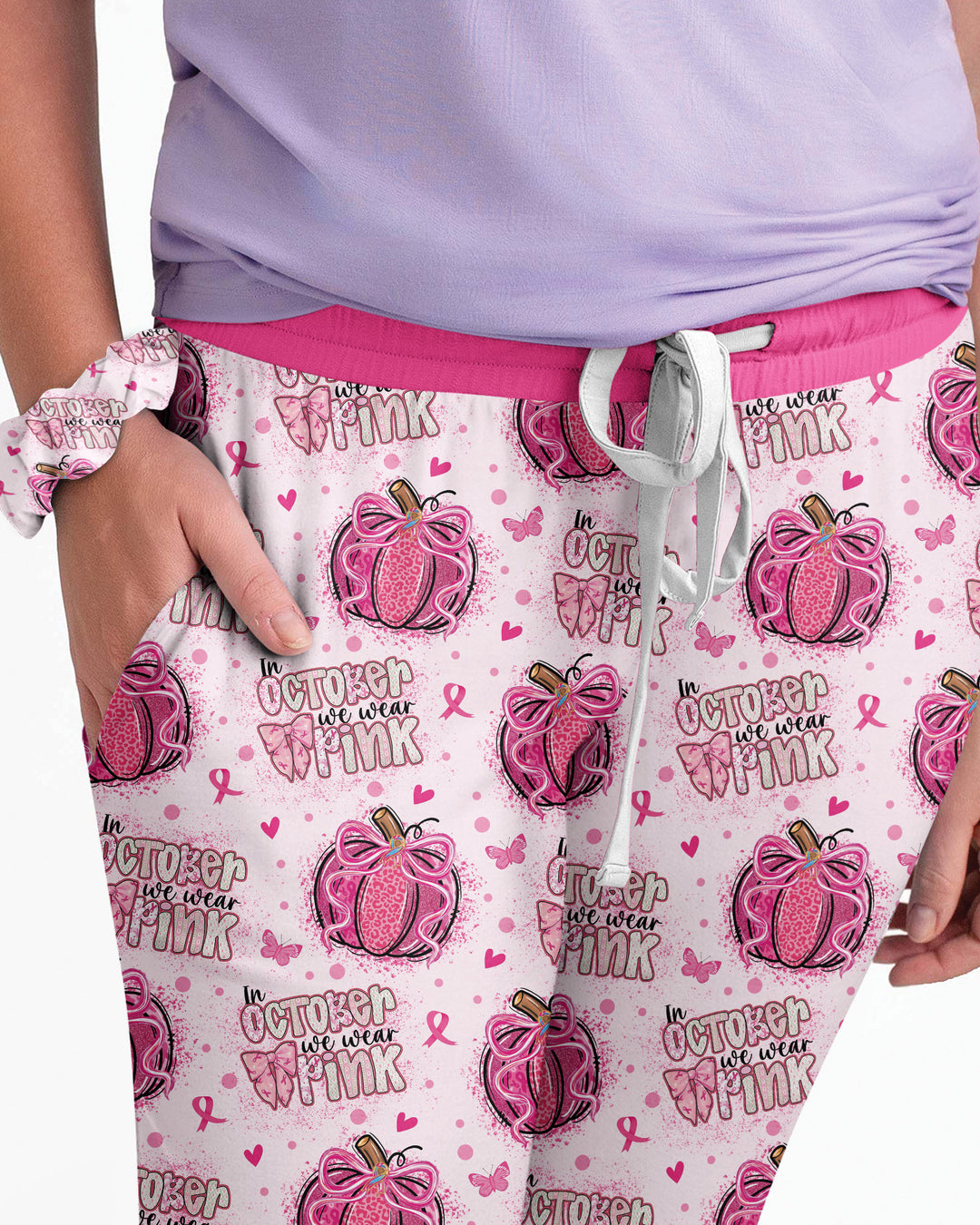We Wear Pink Pumpkin Mommy & Me Matching Bamboo Women Pajama Set