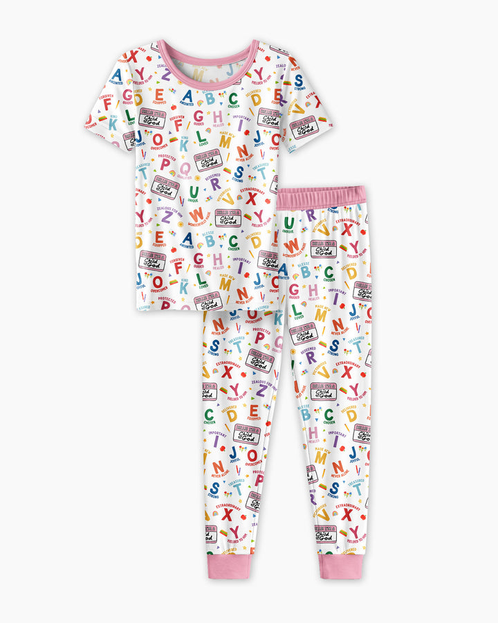 Zweiteiliges, kurzärmliges Pyjama-Set mit Marienkäfern