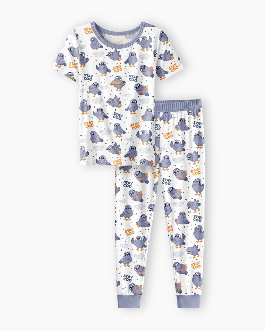 Pigeon Stay Coo Bamboo Two Piece Short Sleeve Pajama Set