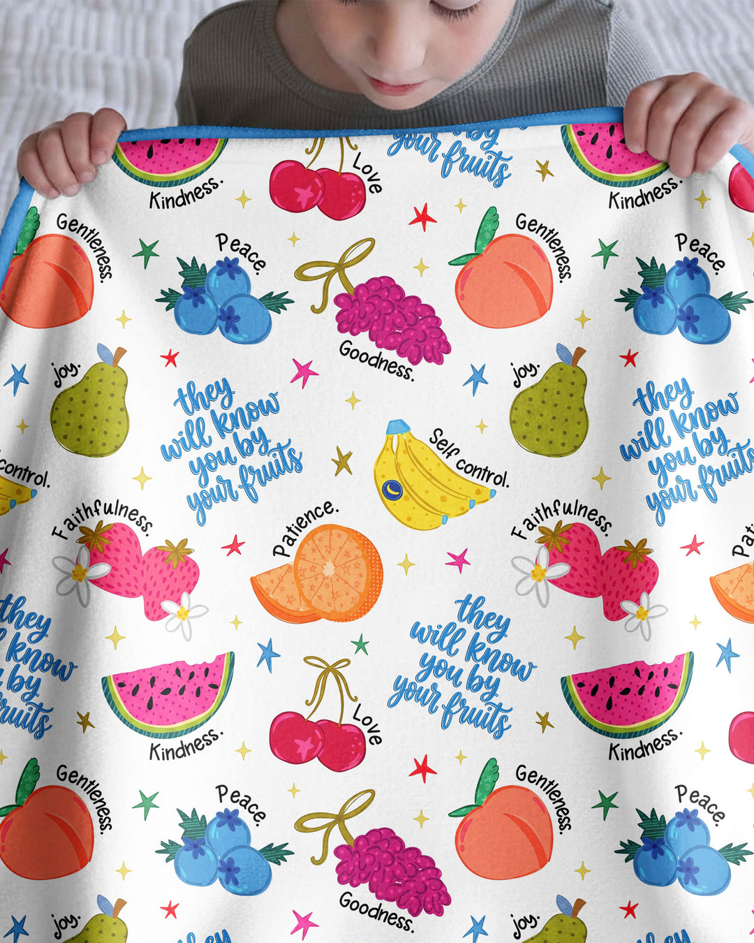 They Will Know You By Your Fruits Bamboo Blanket