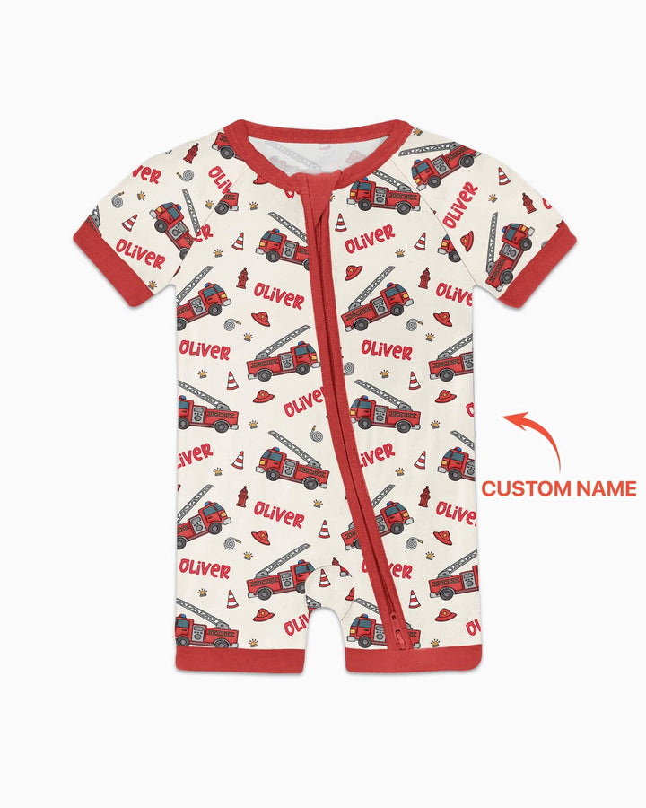 Custom Name Future Firefighters Bamboo Shorty Zippy