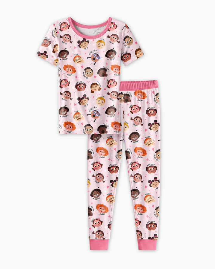 Zweiteiliges, kurzärmliges Pyjama-Set mit Marienkäfern