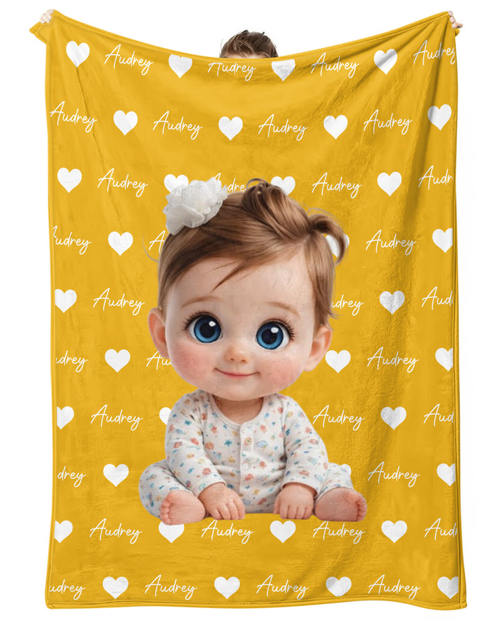 My Mini Portrait Bamboo Blanket