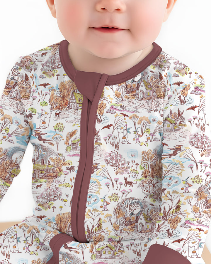 Whimsical Halloween Village Bamboo Convertible Zippy