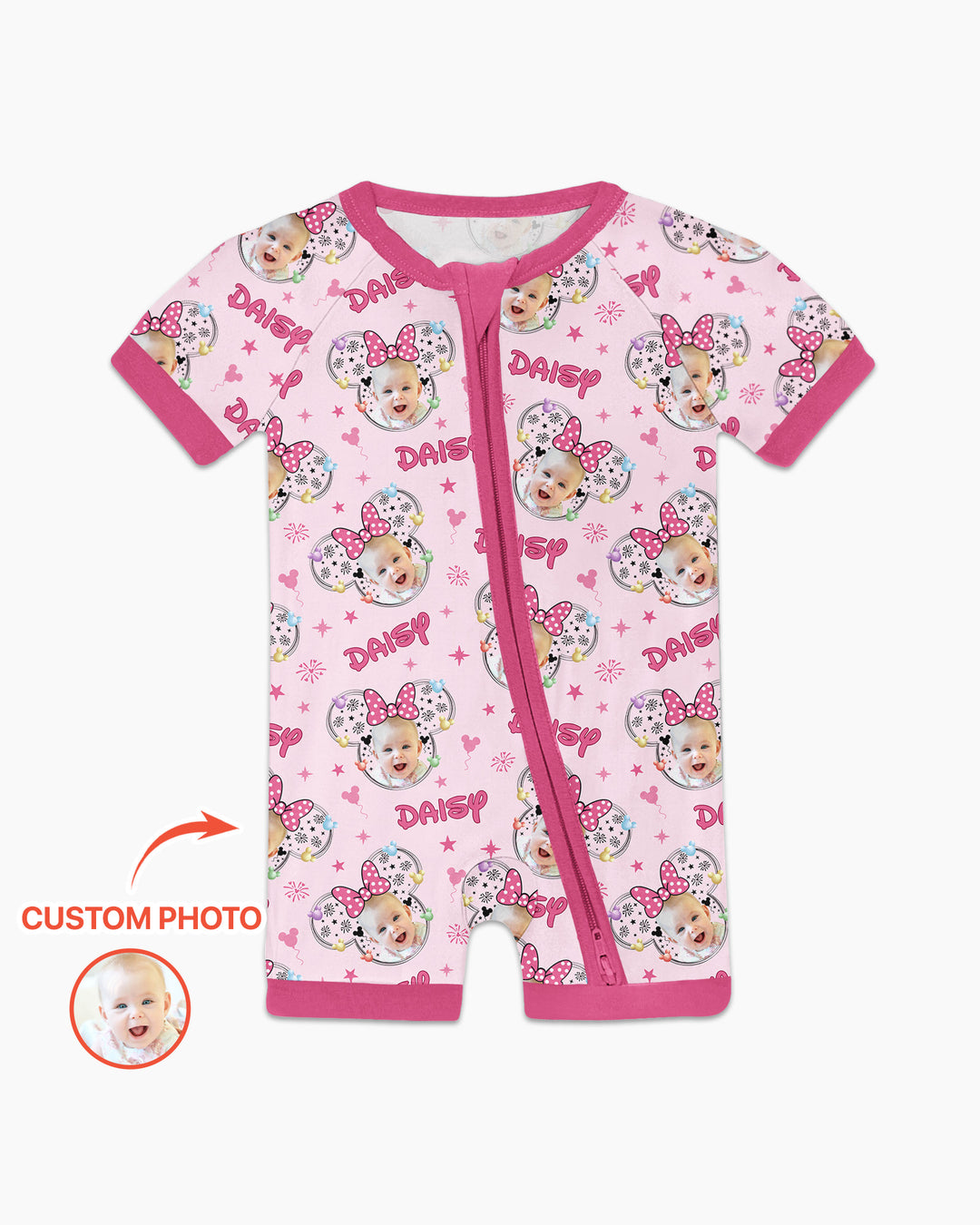 Custom Photo Little Princess Bamboo Shorty Zippy