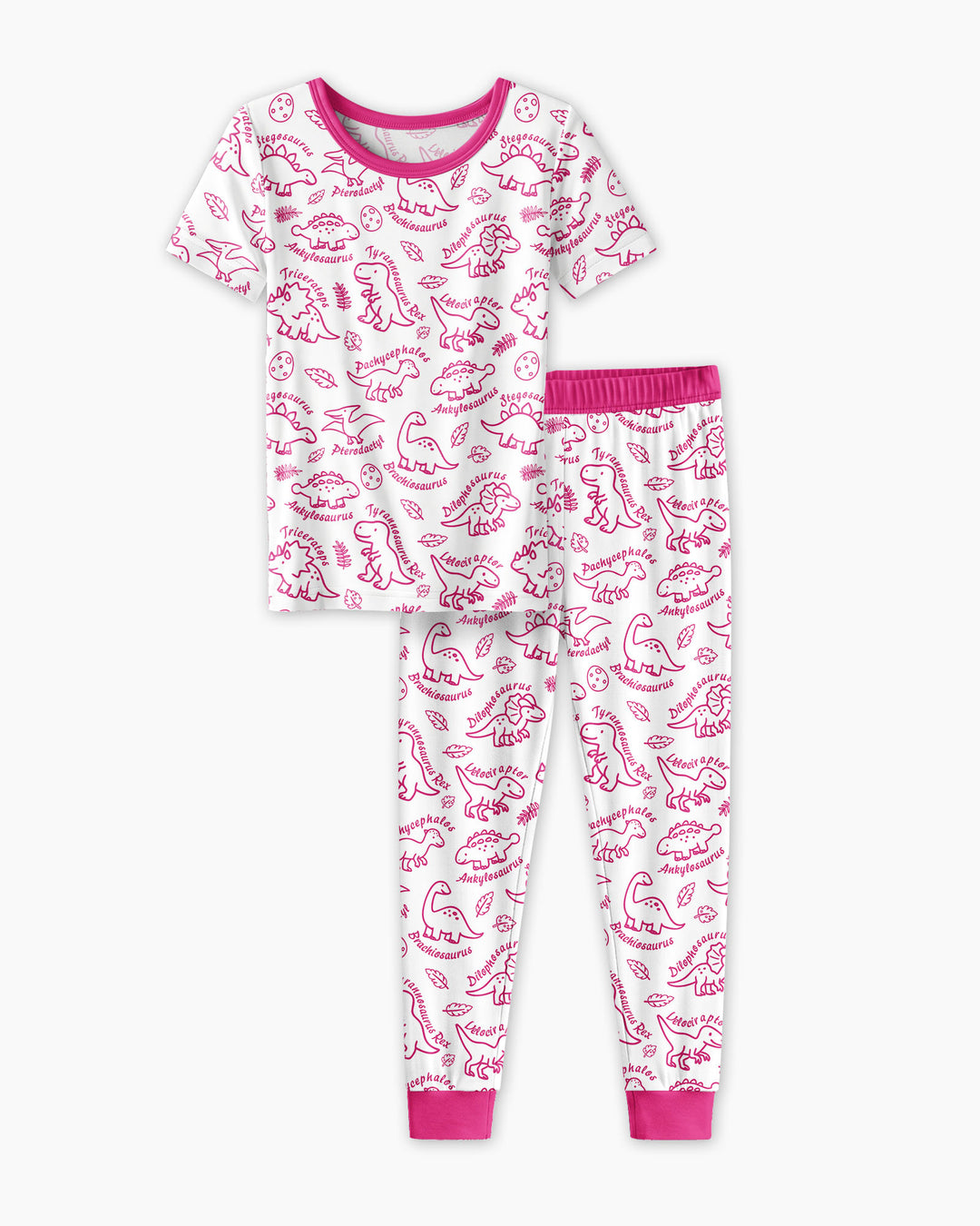 Conjunto de pijama de dos piezas de manga corta de bambú
