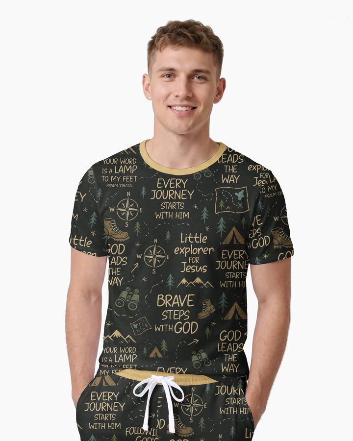 Conjunto de tractor de granja de bambú para hombres – Robusto y relajado