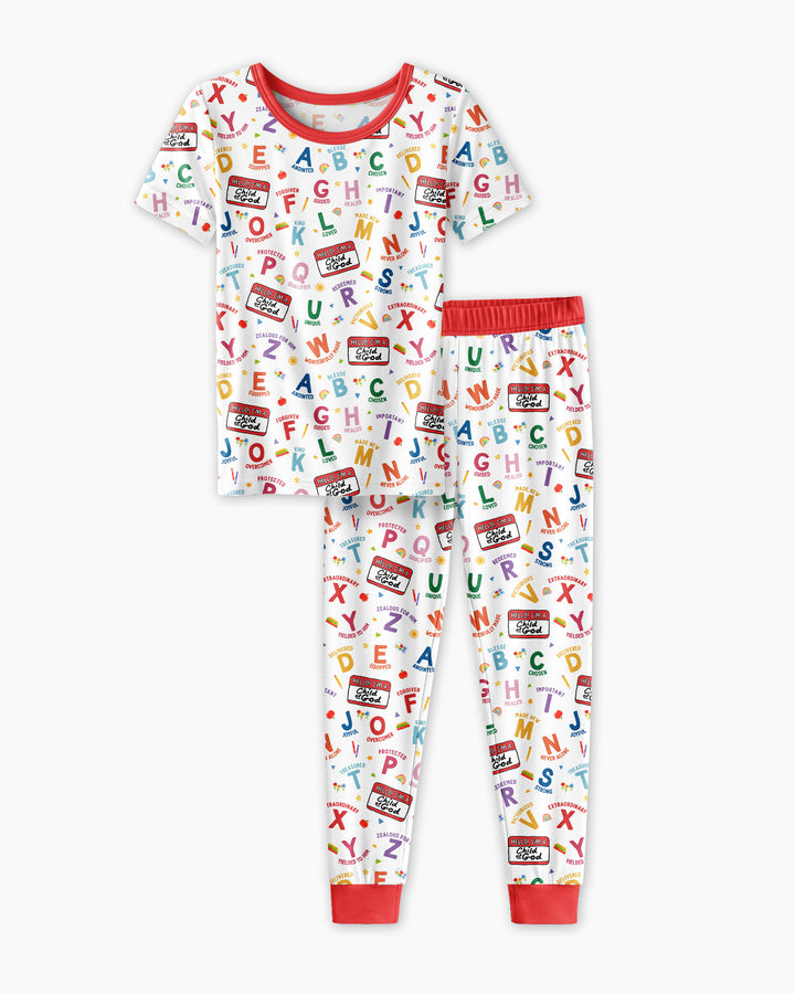 Zweiteiliges, kurzärmliges Pyjama-Set mit Marienkäfern