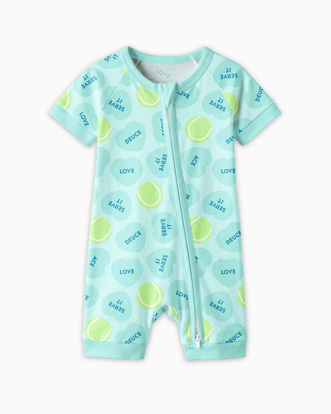 Tennis with Love Bamboo Shorty Zippy