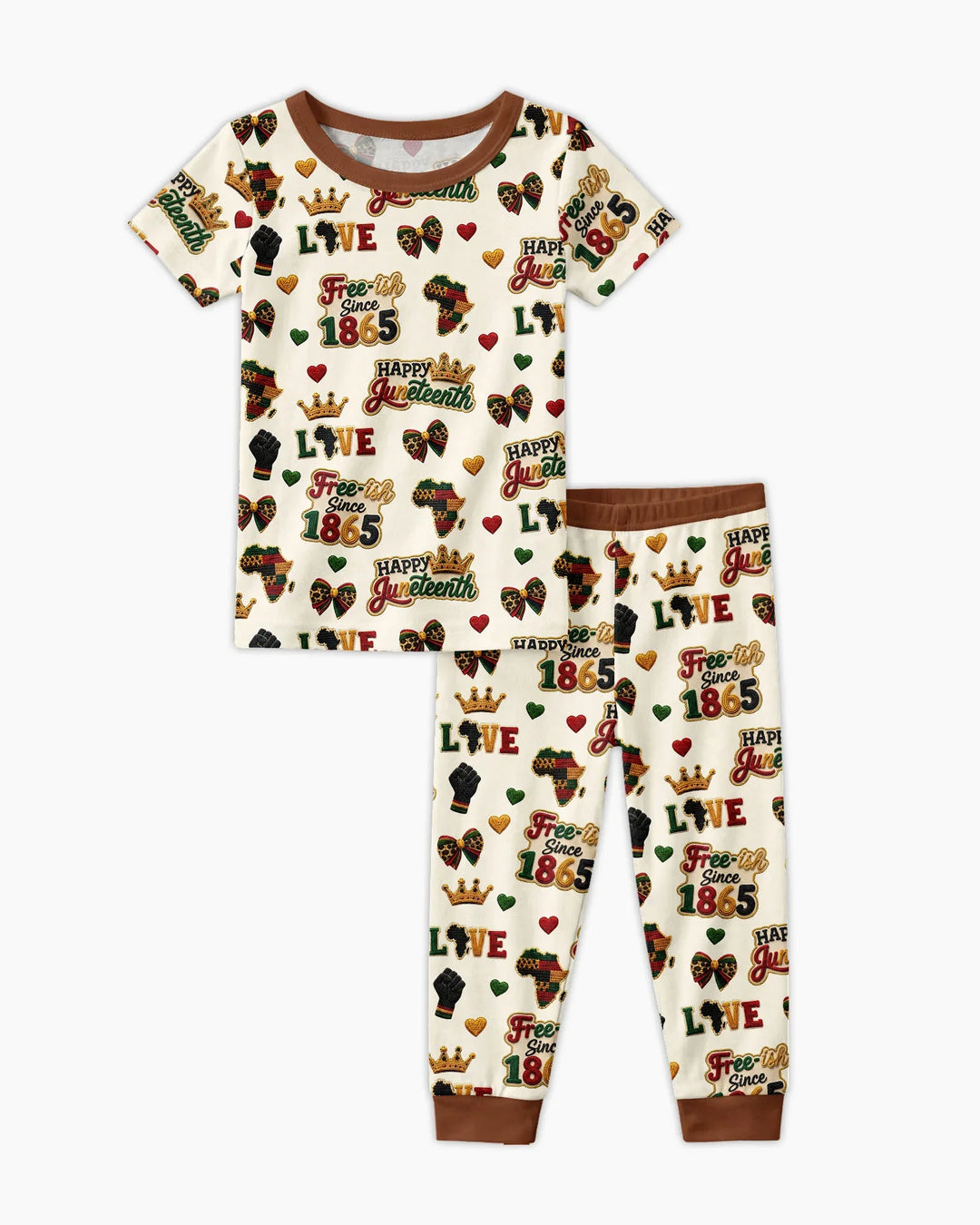 Conjunto de pijama de dos piezas de manga corta de bambú