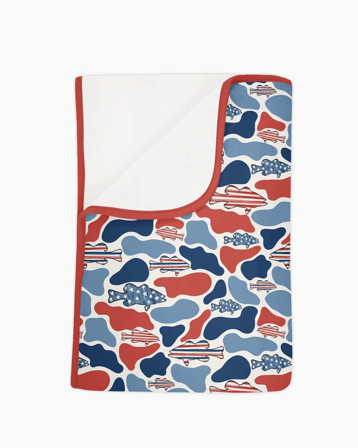 Reel America Daddy & Me Matching Bamboo Blanket