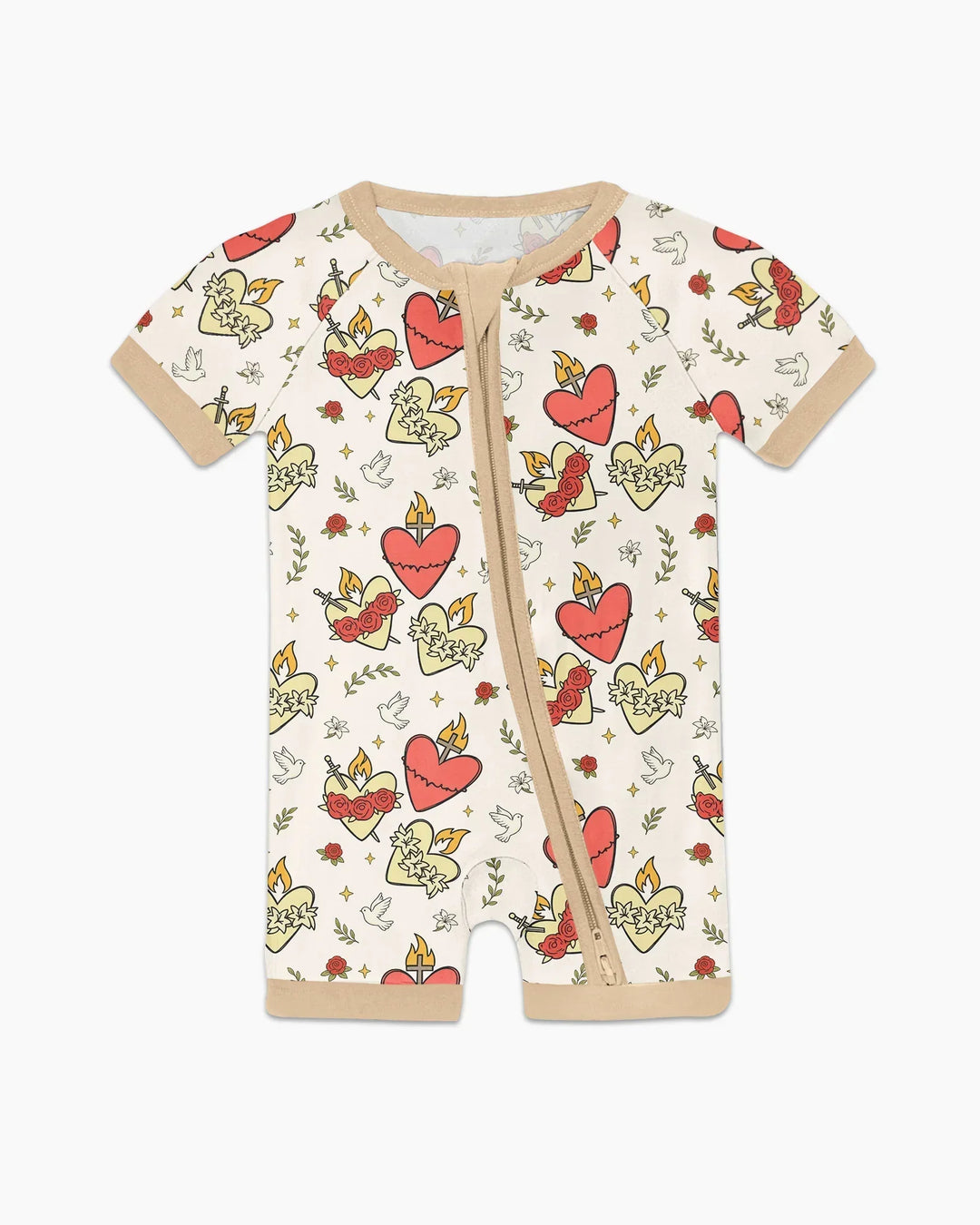 Three Sacred Hearts Bamboo Shorty Zippy