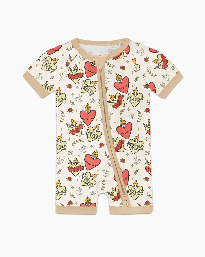 Three Sacred Hearts Bamboo Shorty Zippy