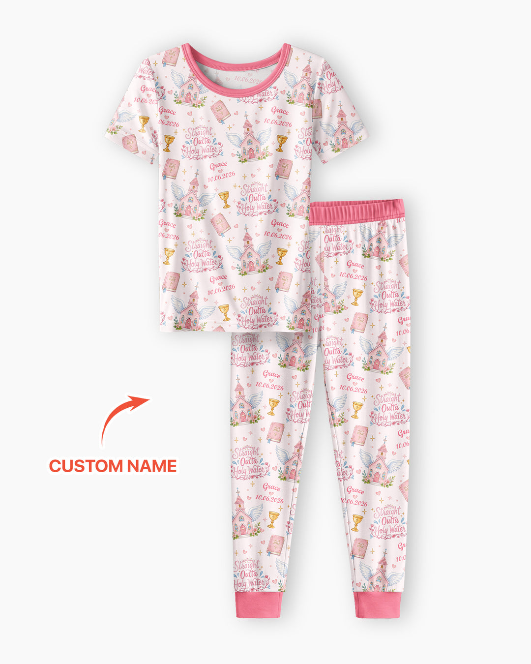 Zweiteiliges, kurzärmliges Pyjama-Set mit Marienkäfern