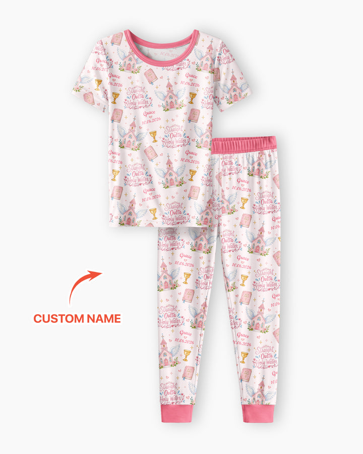 Zweiteiliges, kurzärmliges Pyjama-Set mit Marienkäfern