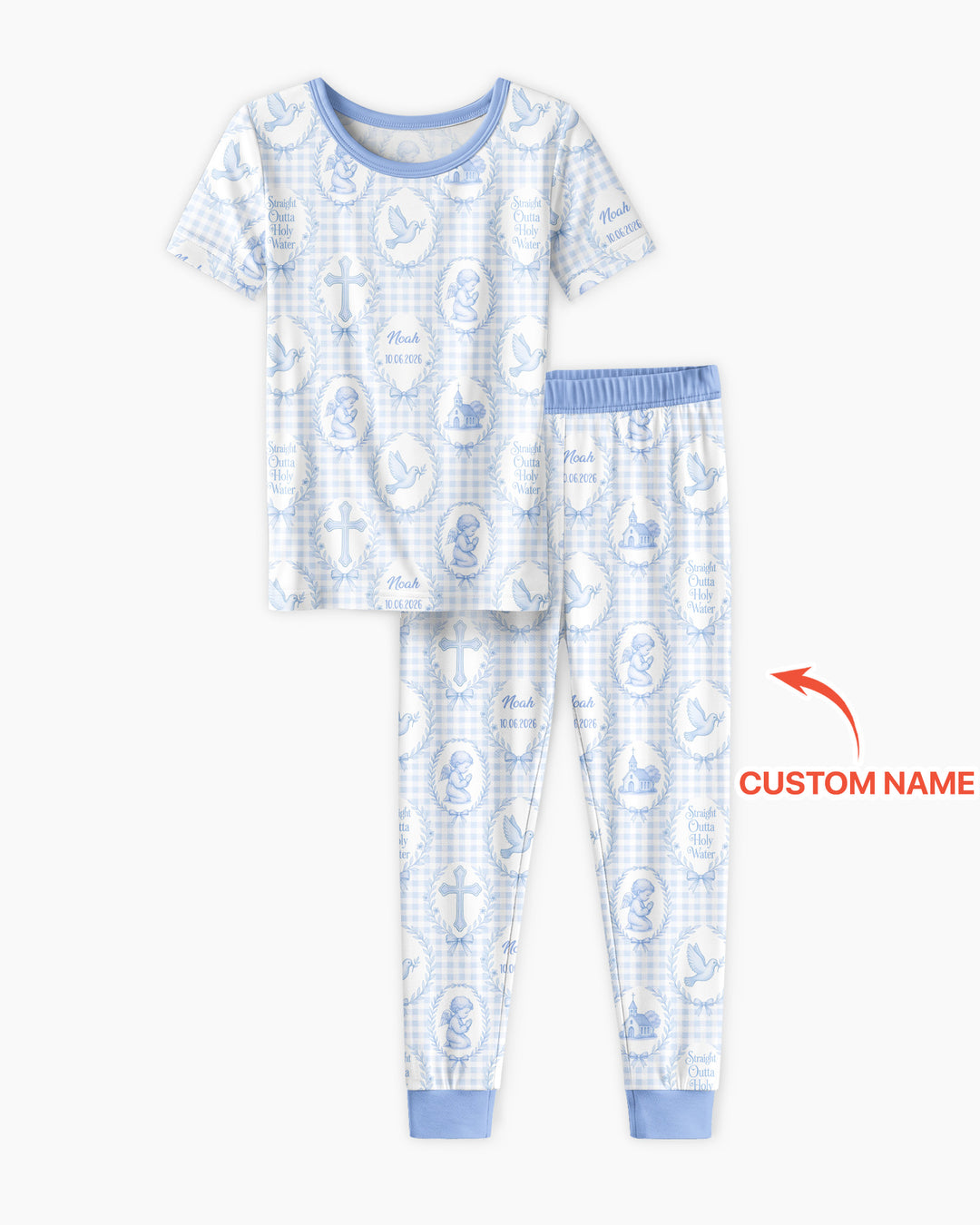 Zweiteiliges, kurzärmliges Pyjama-Set mit Marienkäfern