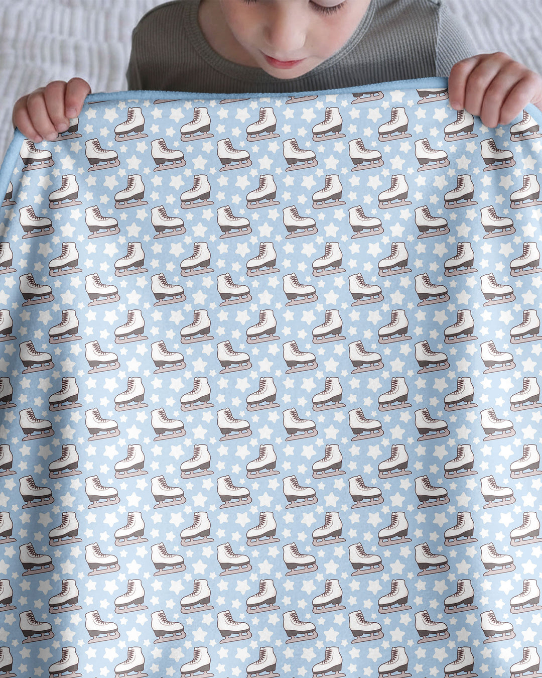 Ice Skating Bamboo Blanket