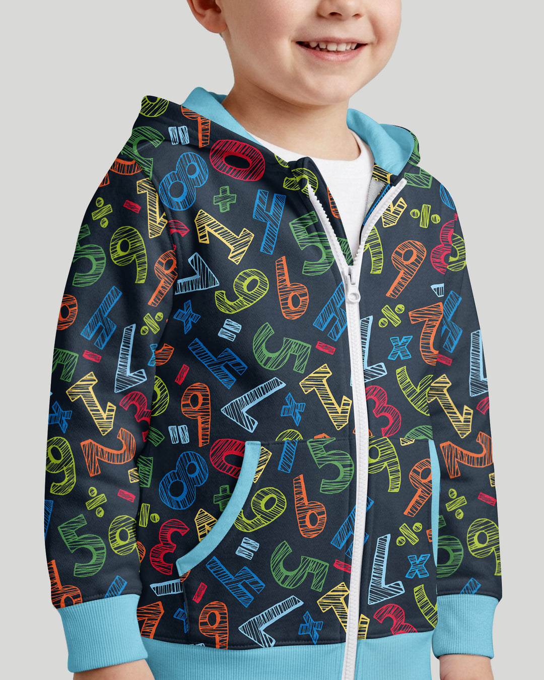 Sudadera con cremallera de bambú con el alfabeto hebreo