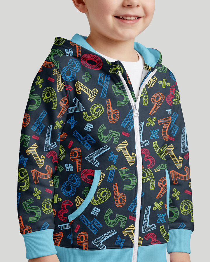 Sudadera con cremallera de bambú con el alfabeto hebreo