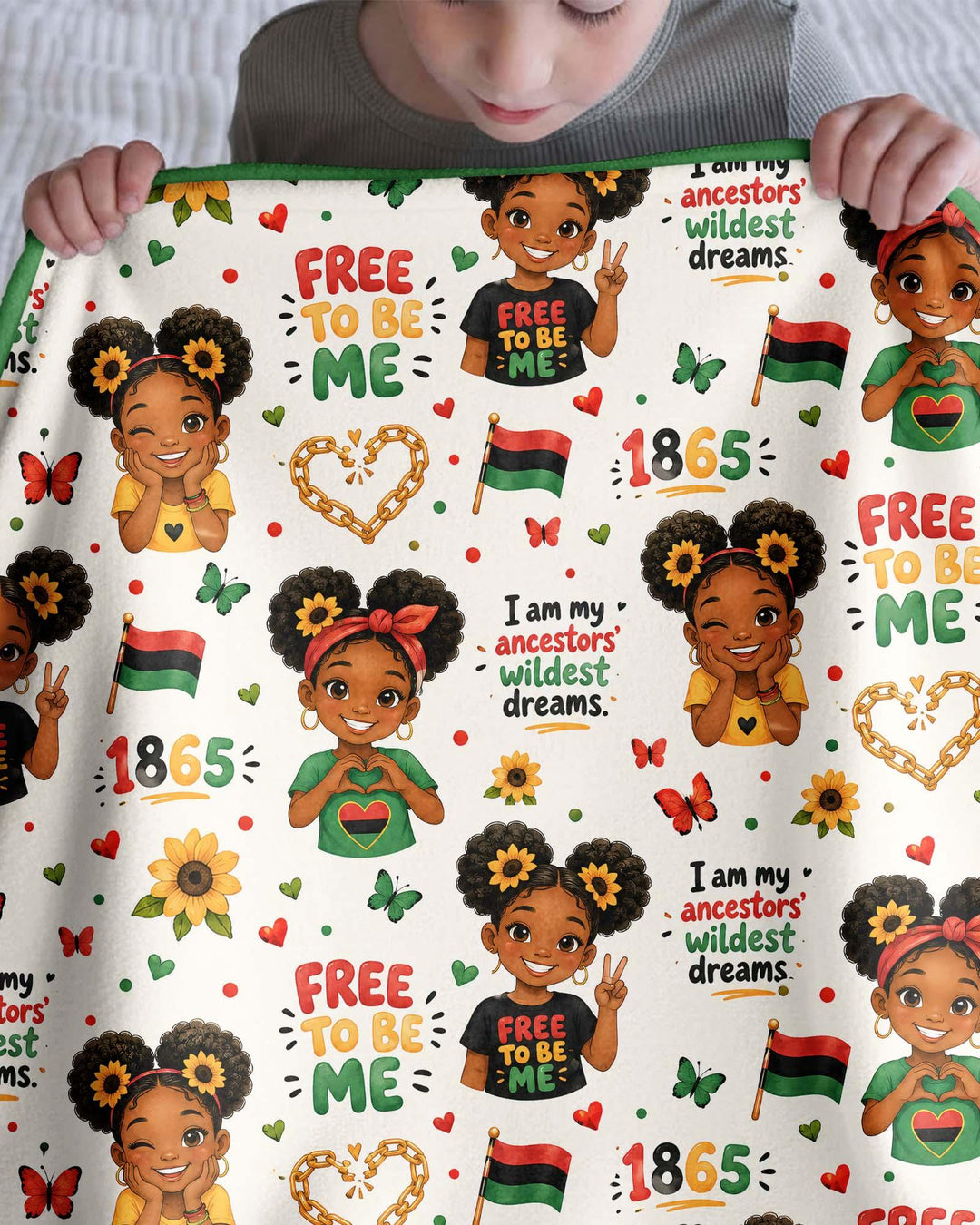 Juneteenth I am My Ancestors' Wildest Dream Bamboo Blanket