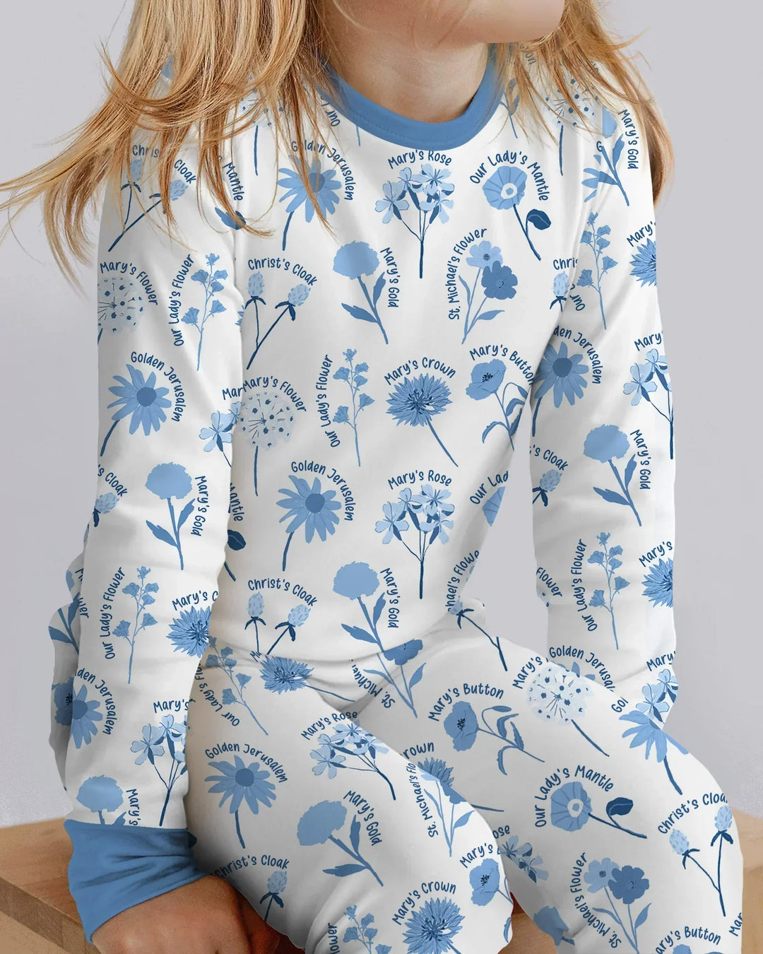 Mary's Garden Bamboo Two Piece Long Sleeve Pajama Set