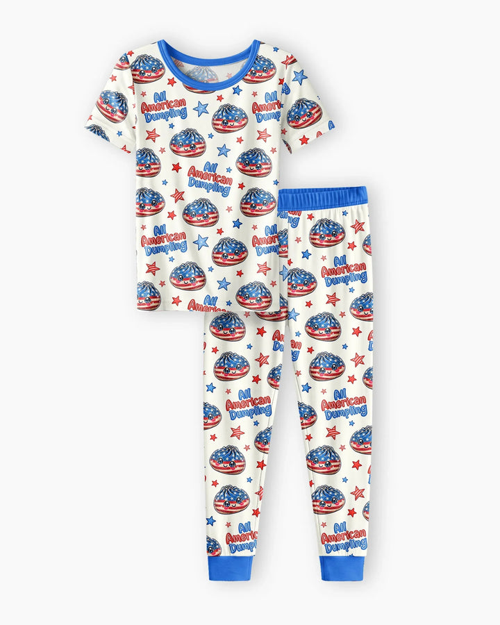 Zweiteiliges, kurzärmliges Pyjama-Set mit Marienkäfern