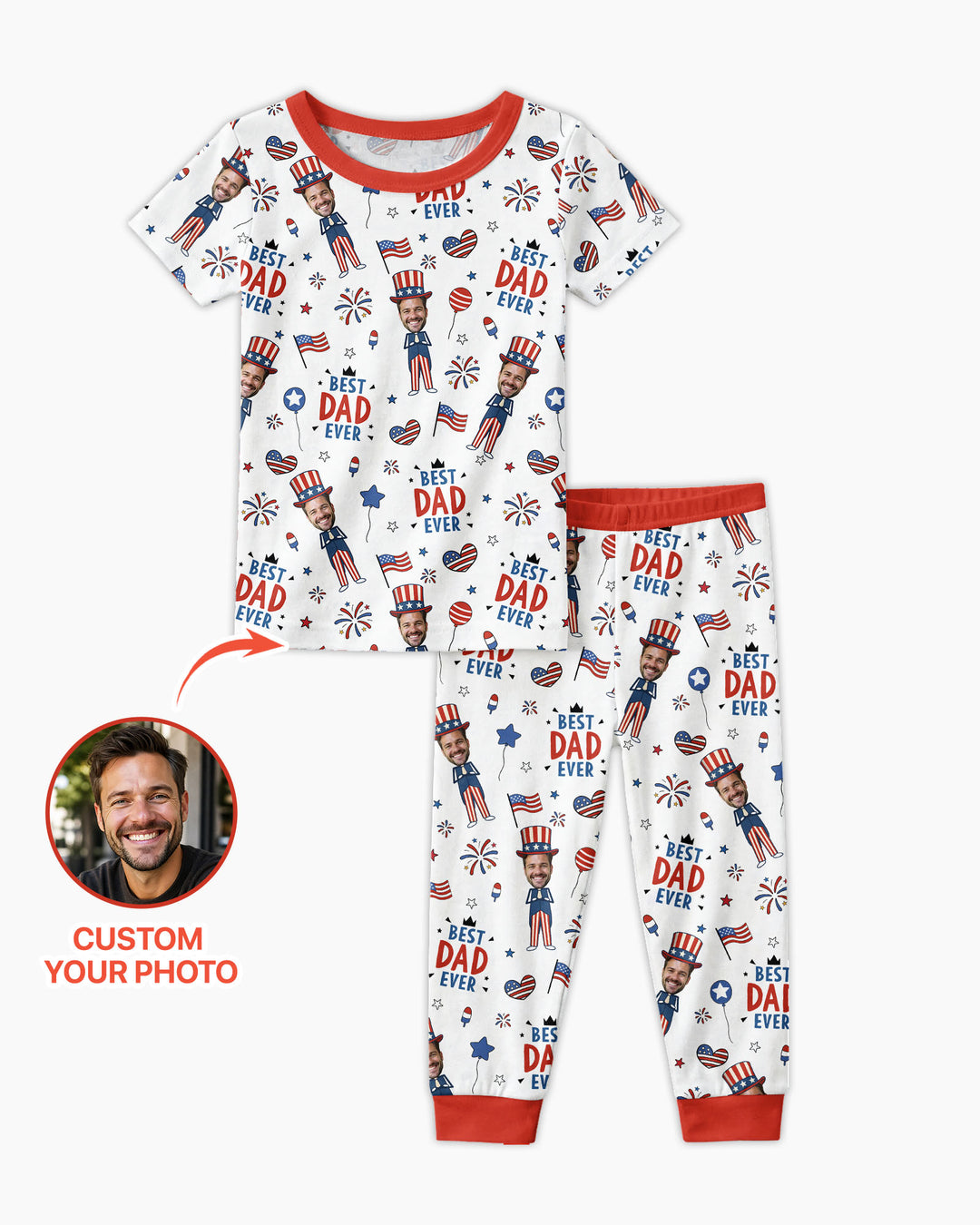 Zweiteiliges, kurzärmliges Pyjama-Set mit Marienkäfern