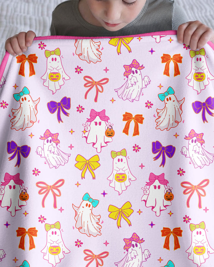 Coquette Ghost & Bow Bamboo Blanket