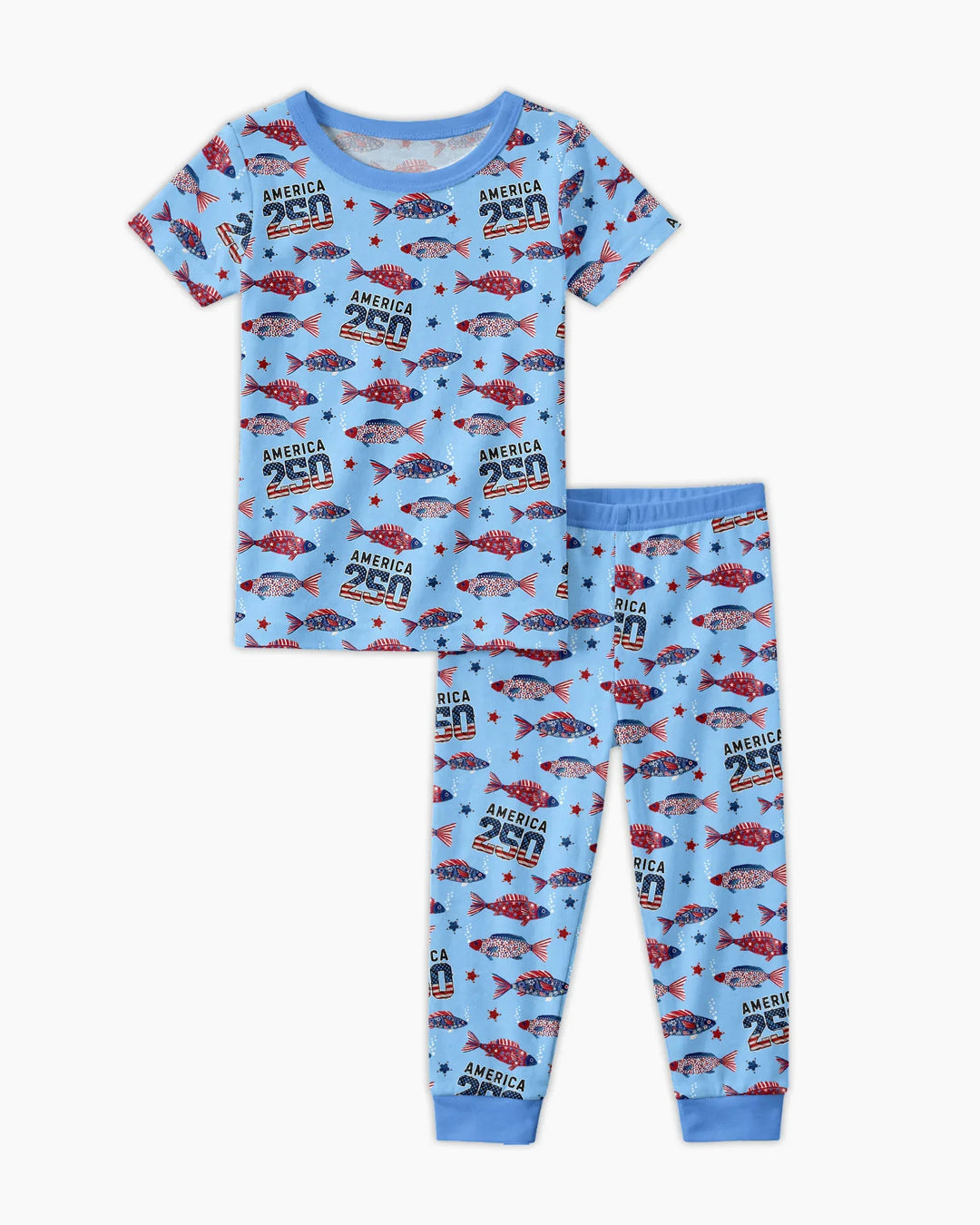Conjunto de pijama de dos piezas de manga corta de bambú